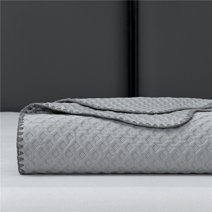 91家纺网 家纺一手货源 找家纺 伊被源 2024新款A类多功能抗菌夏凉被 冰清灰