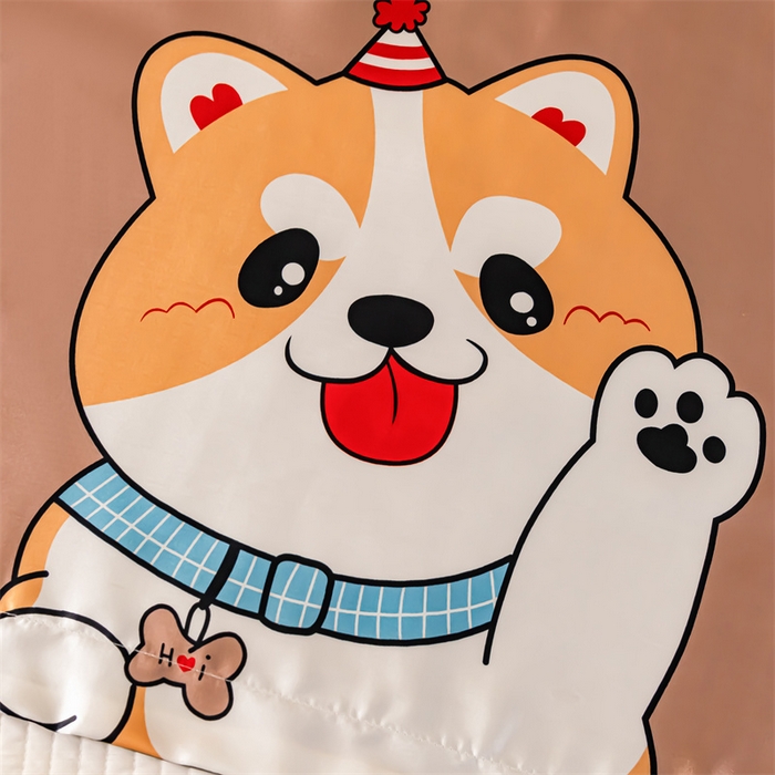 91家纺网 家纺一手货源 找家纺 梦舒羽2025新款可水洗冰丝双人枕套凉爽枕头套枕芯套 可爱汪