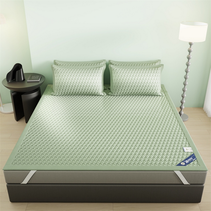 91家纺网 家纺一手货源 找家纺 伊被源 2024新款冰豆豆凉感PE软凉席--映象 映象-绿