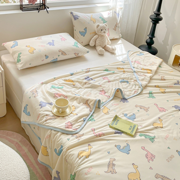 91家纺网 家纺一手货源 找家纺 葡萄家 2024新款A类母婴级大豆纤维牛奶丝针织棉夏凉被 马卡龙