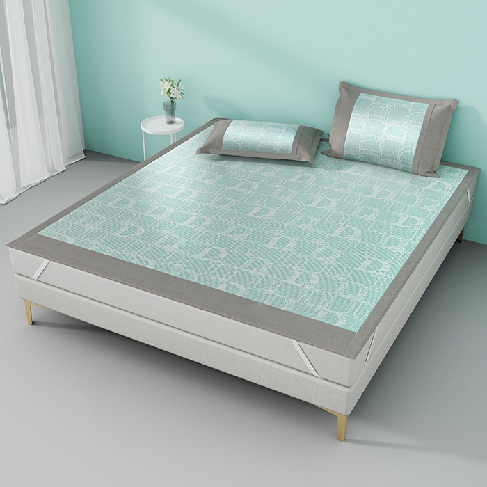 91家纺网 家纺一手货源 找家纺 伊被源 2024新款抗菌水洗绣花冰丝席--迪斯尼 迪斯尼-冰清绿