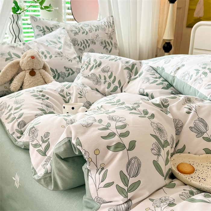 91家纺网 家纺一手货源 找家纺 多品家纺 2024年直播爆款12868全棉四件套 叶雨风