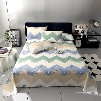 91家纺网 家纺一手货源 找家纺 （总）DoDo 兜兜 2024新款全棉纯棉简约条格单床单可定制定做