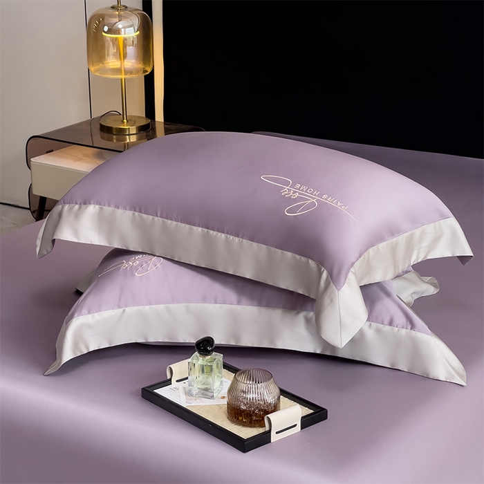 91家纺网 家纺一手货源 找家纺 瑞驰家纺 2024新款60兰精天丝四件套-罗莎琳 山岚紫