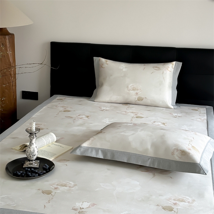 91家纺网 家纺一手货源 找家纺 三味舒屋 2026新款凉感抗菌防螨印花冰丝养生席手绘系列【花卉】床席款 南烟