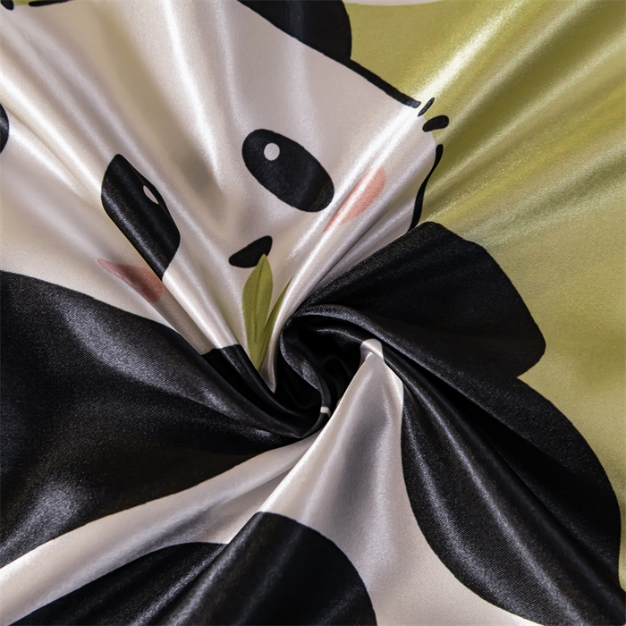 91家纺网 家纺一手货源 找家纺 梦舒羽2025新款可水洗冰丝双人枕套凉爽枕头套枕芯套 小熊猫