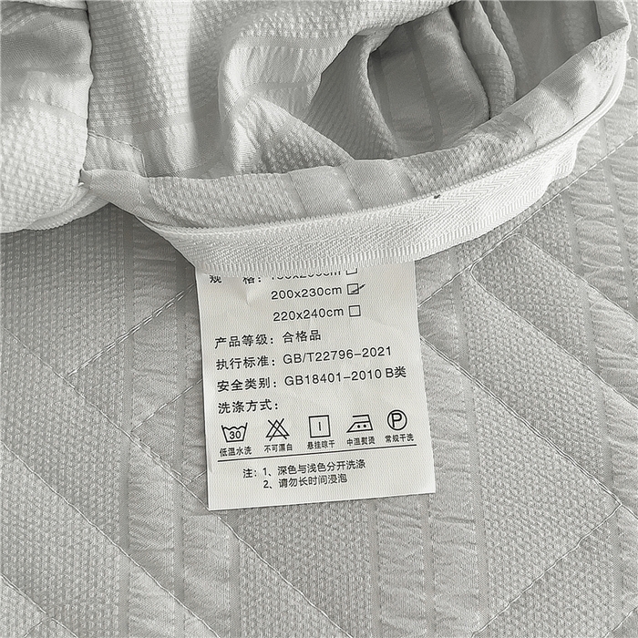 91家纺网 家纺一手货源 找家纺 2024新款亲肤水洗泡泡棉夹棉绗缝床裙款单品及套件 银灰