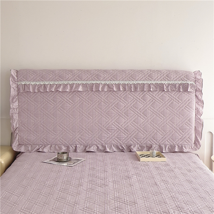 91家纺网 家纺一手货源 找家纺 十个点 2024新款亲肤水洗泡泡棉夹棉绗缝床裙款单品及套件 豆沙