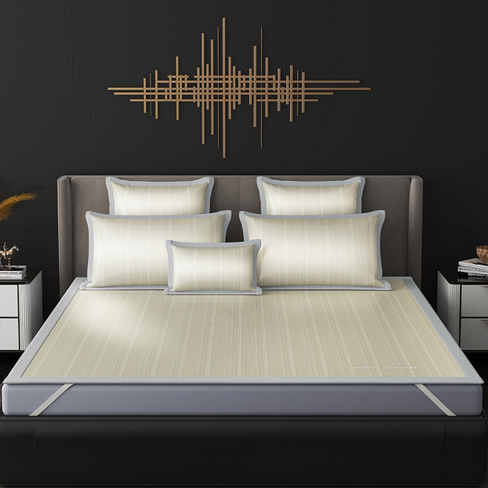 91家纺网 家纺一手货源 找家纺 伊被源 2024新款亲肤舒适品味生活凉感席 梦境黄