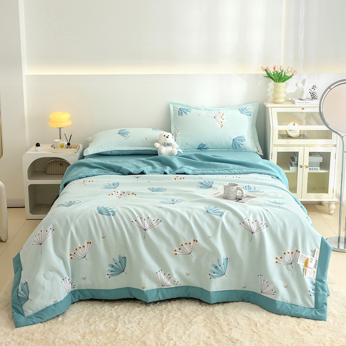 91家纺网 家纺一手货源 找家纺 优布加 2024新款水洗棉大豆被夏被大豆纤维空调被夏凉被 小美好