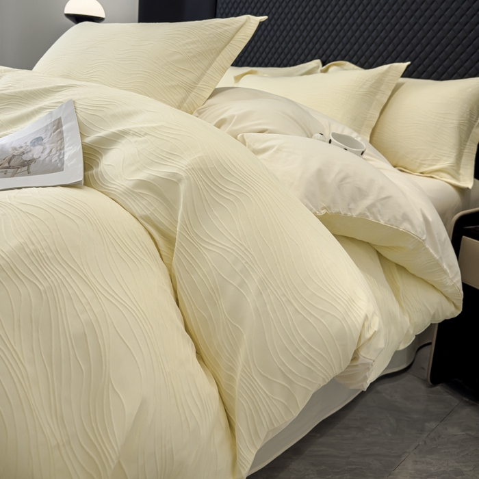 91家纺网 家纺一手货源 找家纺 （总）金丝鸟家纺 2024新款全棉水洗棉提花四件套