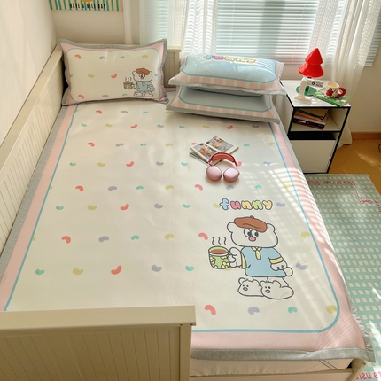 91家纺网 家纺一手货源 找家纺 （总）顾里家纺 2024新款韩式Chic风牛奶丝碳光凉席