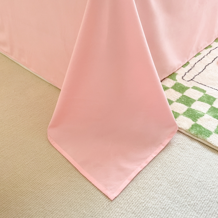 91家纺网 家纺一手货源 找家纺 沐慕 2024新款毛巾绣印花夏被四件套 花花白兔-粉