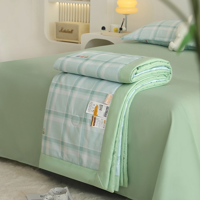 91家纺网 家纺一手货源 找家纺 优布加 2024新款水洗棉大豆被夏被大豆纤维空调被夏凉被 格调熊