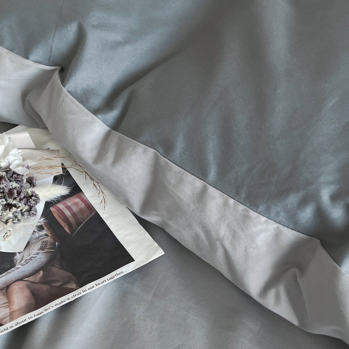 91家纺网 家纺一手货源 找家纺 澳梵2024新款60s全棉纯色单品被套 椰子灰-月岩灰