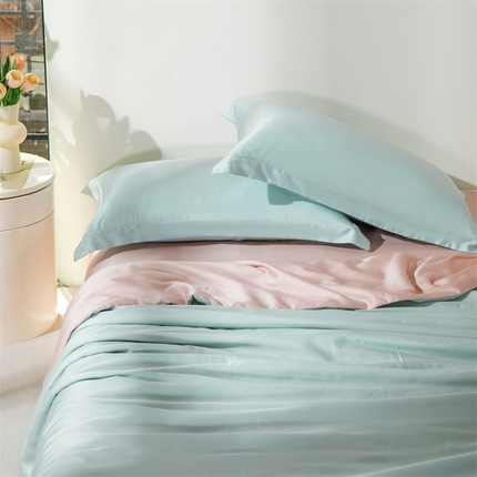 91家纺网 家纺一手货源 找家纺 （总）被窝 2025新款60s莱赛尔天丝大豆夏被四件套（提供买家秀）
