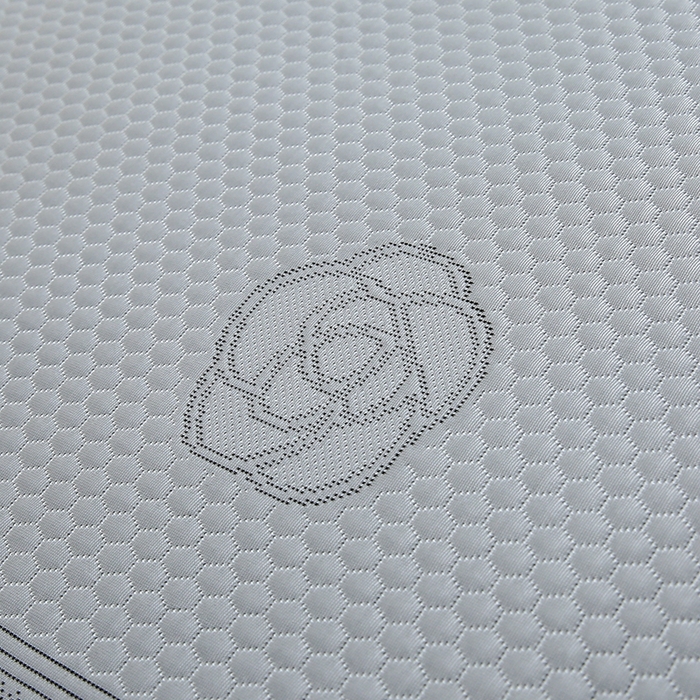 91家纺网 家纺一手货源 找家纺 青雅席业 2025新款抗菌提花凉感丝豆豆席-玫瑰花语系列 玫瑰花语-灰