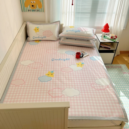 91家纺网 家纺一手货源 找家纺 （总）顾里家纺 2024新款韩式Chic风牛奶丝碳光凉席