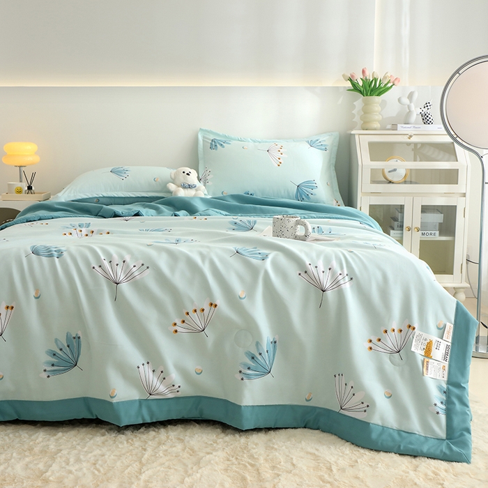 91家纺网 家纺一手货源 找家纺 优布加 2024新款水洗棉大豆被夏被大豆纤维空调被夏凉被 小美好