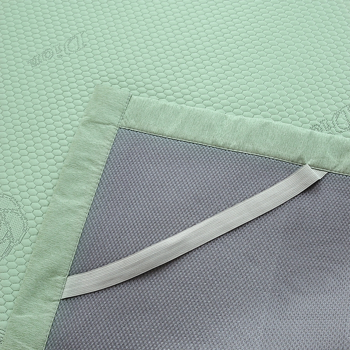 91家纺网 家纺一手货源 找家纺 青雅席业 2025新款抗菌提花凉感丝豆豆席-玫瑰花语系列 玫瑰花语-绿