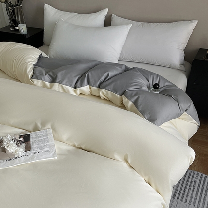 91家纺网 家纺一手货源 找家纺 （总）澳梵2024新款60s全棉纯色单品被套