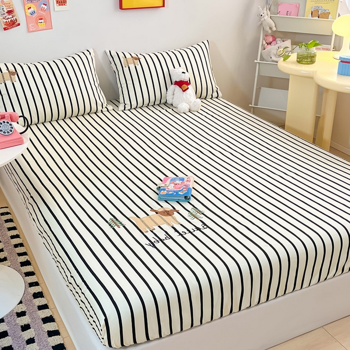 91家纺网 家纺一手货源 找家纺 雅居纺家纺 2024新款全棉绣花A类老粗布单品系列 老粗布-小绵羊