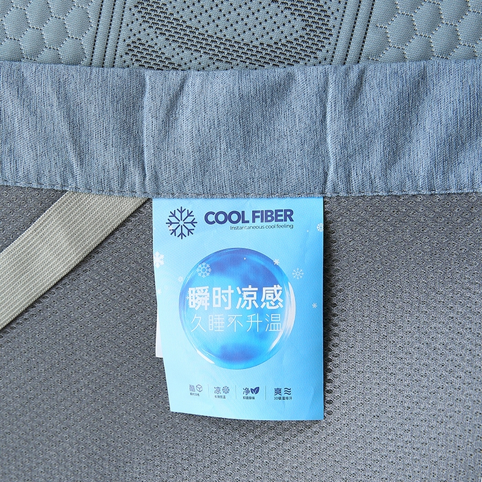 91家纺网 家纺一手货源 找家纺 青雅席业 2025新款抗菌提花凉感丝豆豆席-玫瑰花语系列 玫瑰花语-蓝