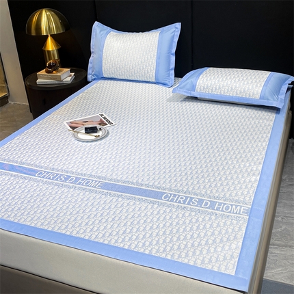 91家纺网 家纺一手货源 找家纺 （总）启程家纺 2024新款A类轻奢600D数码印花冰藤席 迪宝系列