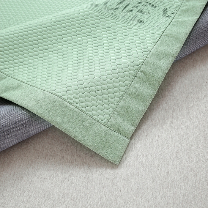 91家纺网 家纺一手货源 找家纺 青雅席业 2025新款抗菌提花凉感丝豆豆席-玫瑰花语系列 玫瑰花语-绿