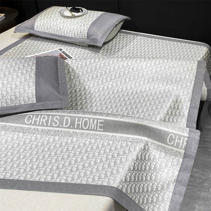 91家纺网 家纺一手货源 找家纺 启程家纺 2024新款A类轻奢600D数码印花冰藤席 迪宝系列 迪宝-灰