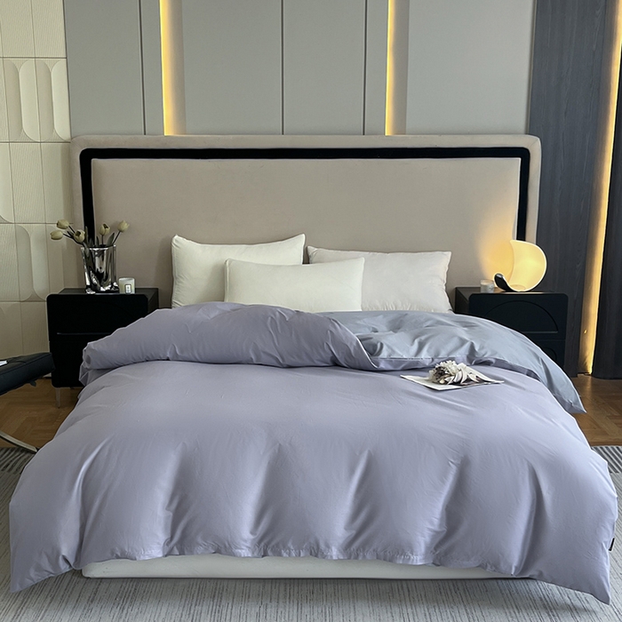 91家纺网 家纺一手货源 找家纺 澳梵2024新款60s全棉纯色单品被套 暮山紫