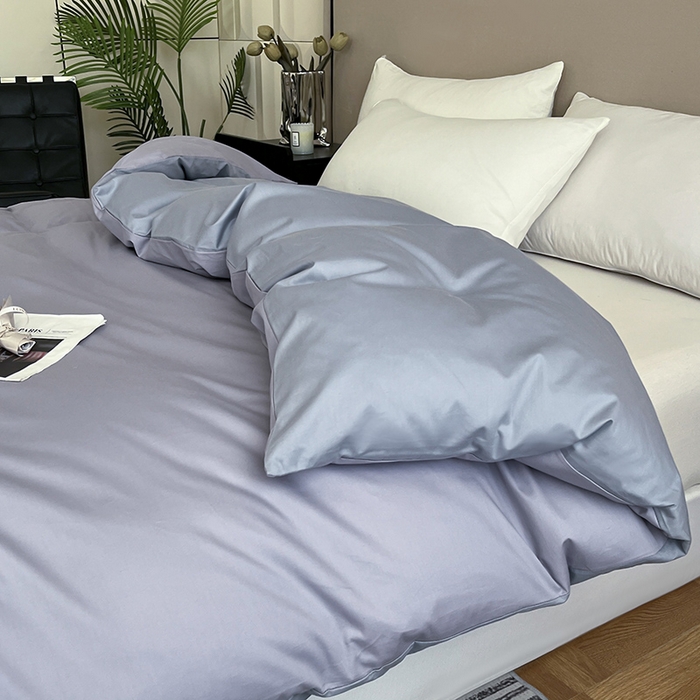 91家纺网 家纺一手货源 找家纺 澳梵2024新款60s全棉纯色单品被套 暮山紫