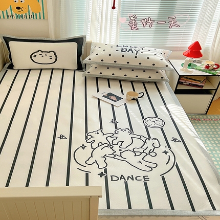 91家纺网 家纺一手货源 找家纺 （总）顾里家纺 2024新款韩式Chic风牛奶丝碳光凉席