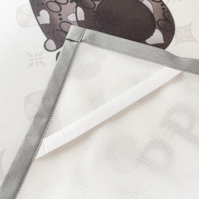 91家纺网 家纺一手货源 找家纺 栩裕纺织 2025款数码印花1200D碳光牛奶冰丝凉席 摩登熊-白