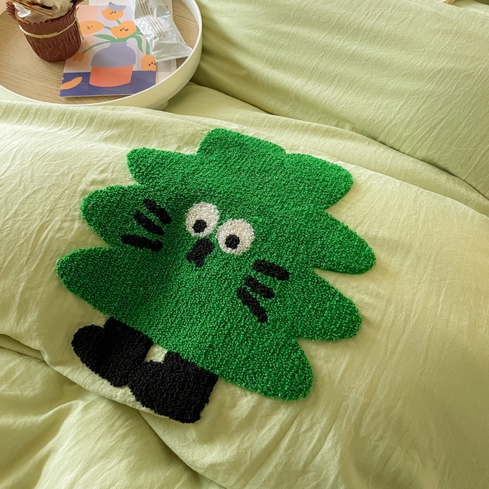 91家纺网 家纺一手货源 找家纺 梵克保罗 2024新款卡通水洗棉毛巾绣四件套 幸运树