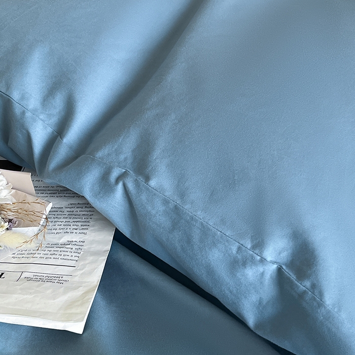 91家纺网 家纺一手货源 找家纺 澳梵2024新款60s全棉纯色单品被套 绅士蓝