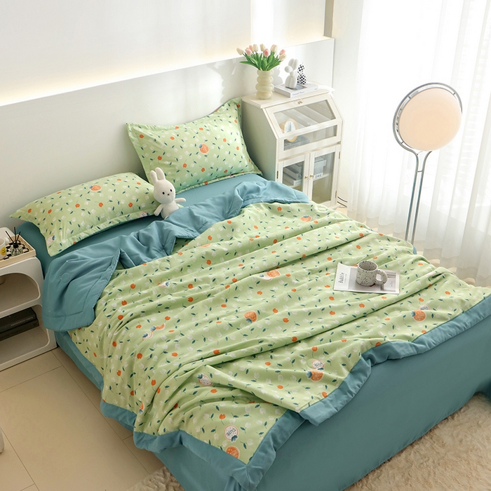 91家纺网 家纺一手货源 找家纺 优布加 2024新款水洗棉大豆被夏被大豆纤维空调被夏凉被 黛馨