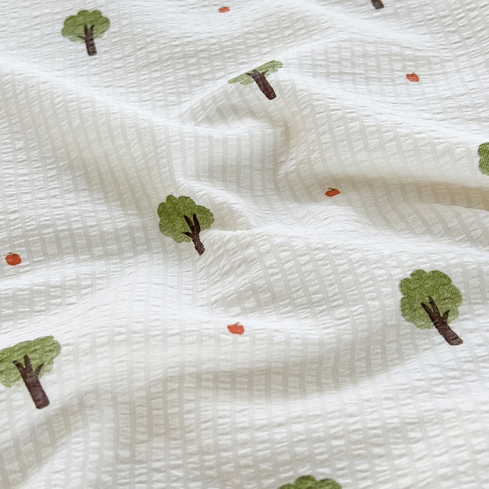 91家纺网 家纺一手货源 找家纺 富之航 2024新款时尚舒适泡泡棉夏被四件套森林