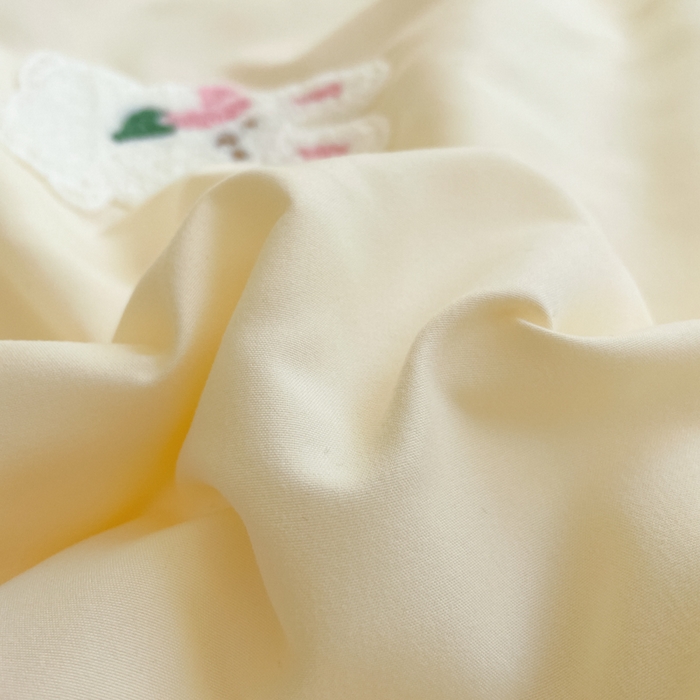 91家纺网 家纺一手货源 找家纺 沐慕 2024新款毛巾绣印花夏被四件套 花花白兔-黄