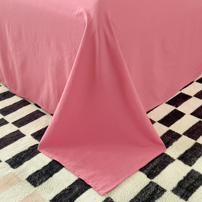 91家纺网 家纺一手货源 找家纺 梵克保罗 2024新款卡通水洗棉毛巾绣四件套 彩虹龙-粉条纹