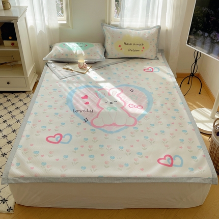 91家纺网 家纺一手货源 找家纺 （总）顾里家纺 2024新款韩式Chic风牛奶丝碳光凉席