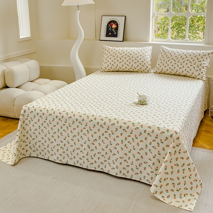 91家纺网 家纺一手货源 找家纺 金丝鸟 2024新款成人款A类全棉老粗布床单 苗圃