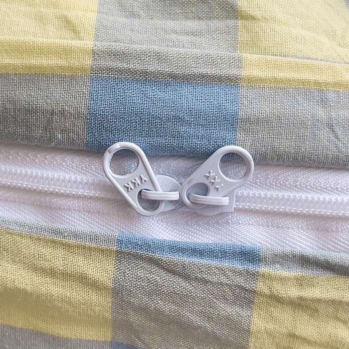 91家纺网 家纺一手货源 找家纺 大柏树 2025新款A类色织全棉水洗棉单品系列-单被套 蓝黄三分格