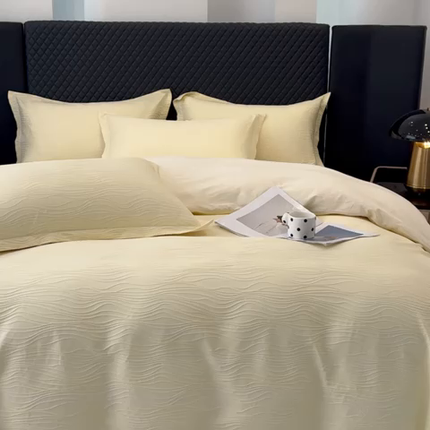 91家纺网 家纺一手货源 找家纺 （总）金丝鸟家纺 2024新款全棉水洗棉提花四件套