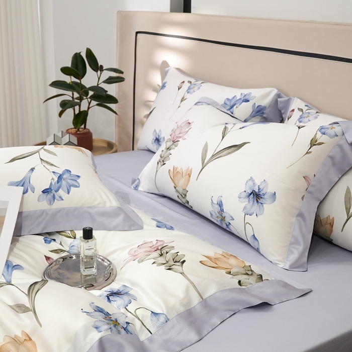 91家纺网 家纺一手货源 找家纺 （总）榻尚家居 2024新款天丝棉数码印花四件套 