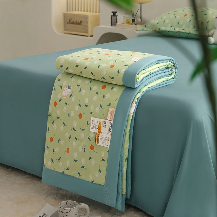 91家纺网 家纺一手货源 找家纺 优布加 2024新款水洗棉大豆被夏被大豆纤维空调被夏凉被 黛馨