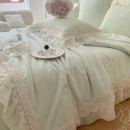 91家纺网 家纺一手货源 找家纺 （总）吾欢心 2025新款亲肤舒适夏被四件套-莫奈庄园