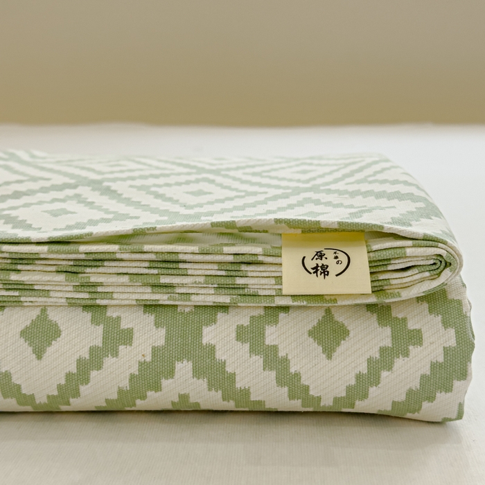 91家纺网 家纺一手货源 找家纺 金丝鸟 2024新款成人款A类全棉老粗布床单 围城 绿