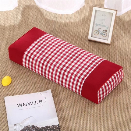 91家纺网 家纺一手货源 找家纺 （总）韩后2025新款全棉老粗布格子系列荞麦枕枕芯枕头-小方枕