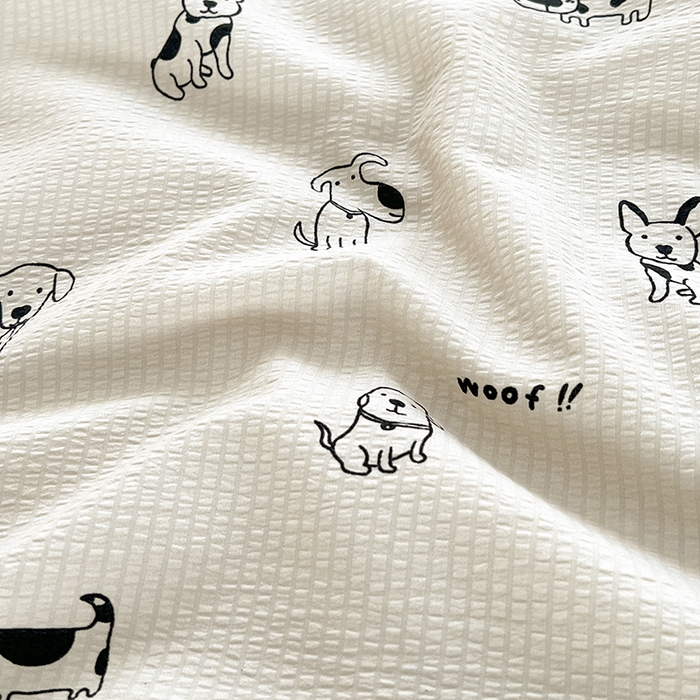 91家纺网 家纺一手货源 找家纺 富之航 2024新款时尚舒适泡泡棉夏被四件套班尼狗